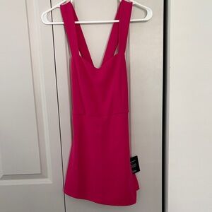 Lulus Hot Pink Romper Dress NWT